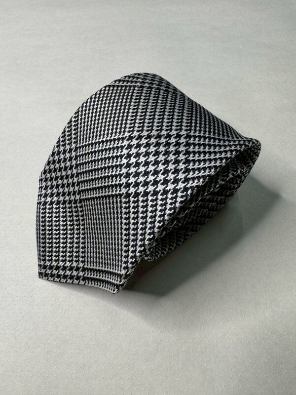 ネクタイ グレンチェック ブラック