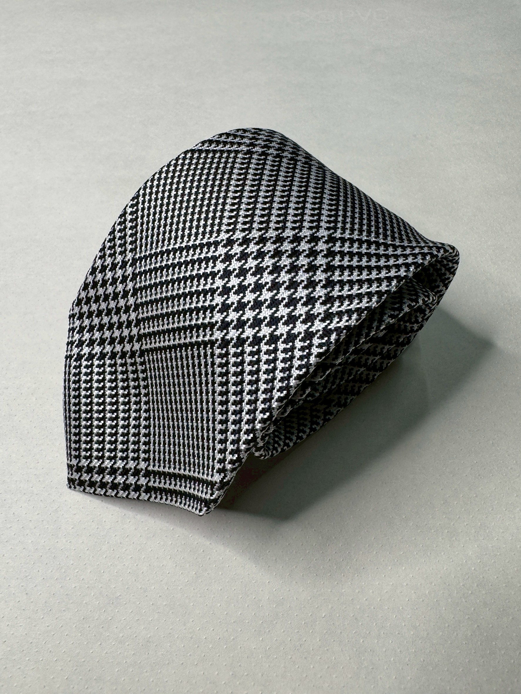 ネクタイ グレンチェック ブラック