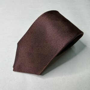 ネクタイ 無地（ヘリンボーン） ブラウン
