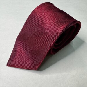 ネクタイ 無地（ヘリンボーン） ワイン