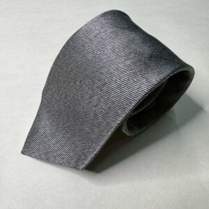 ネクタイ 無地（ヘリンボーン） グレー