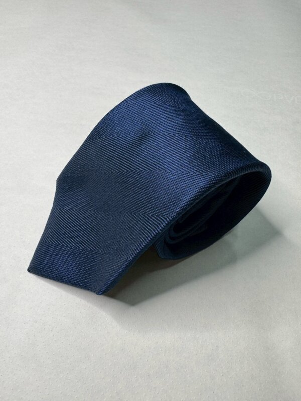ネクタイ 無地(サテン織) ネイビー