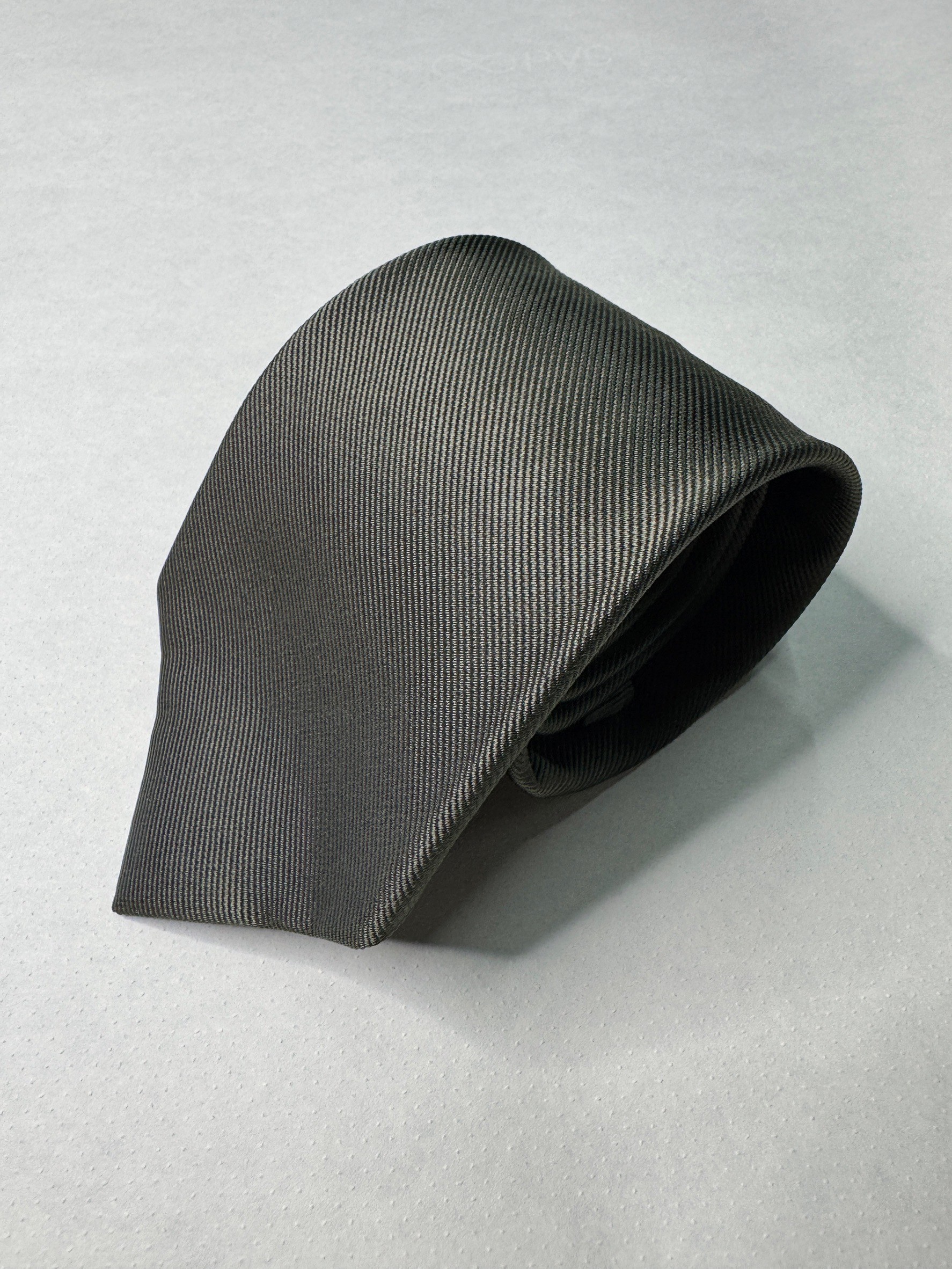 ネクタイ 無地(レップ織) ミディアムグレー