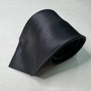 ネクタイ 無地（サテン） ブラック