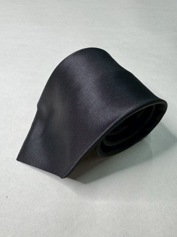 ネクタイ 無地(サテン) ブラック