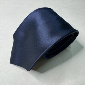 ネクタイ 無地（サテン織） ネイビー