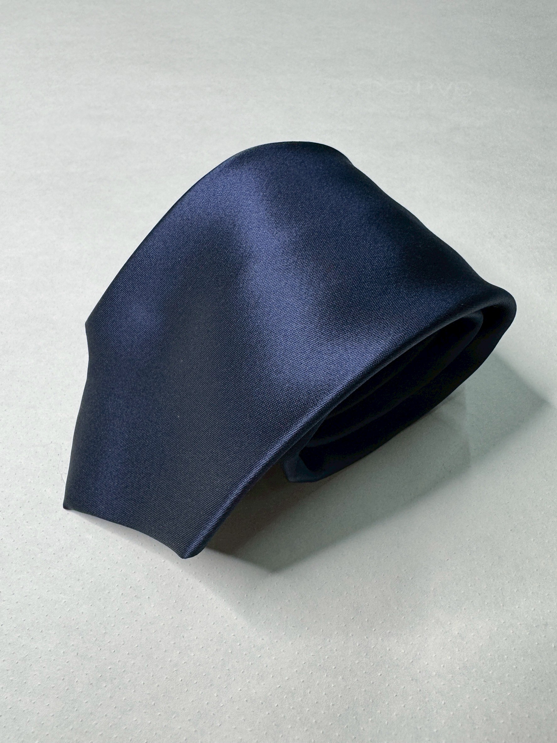 ネクタイ 無地(サテン織) ネイビー