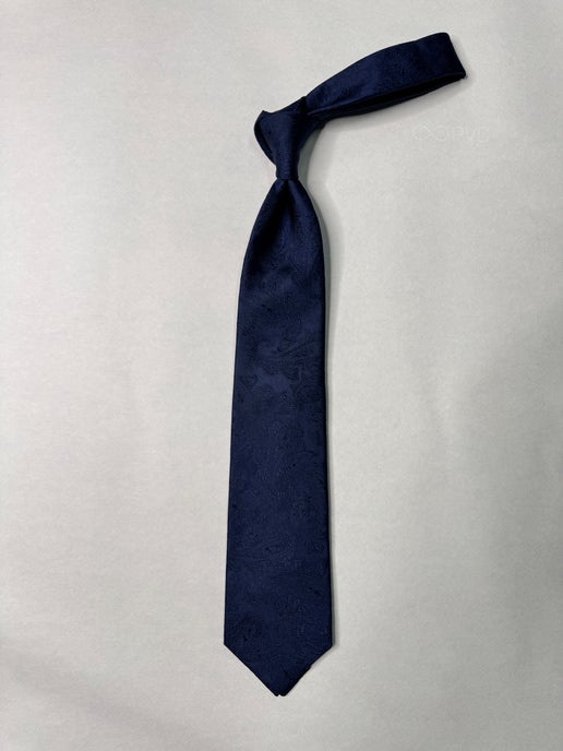 ネクタイ ペイズリー無地 ネイビー - 画像 (2)