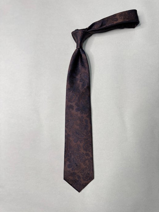 ネクタイ ペイズリー無地 ブラウン - 画像 (2)