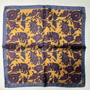 ポケットチーフ　ペイズリー/ボタニカル柄