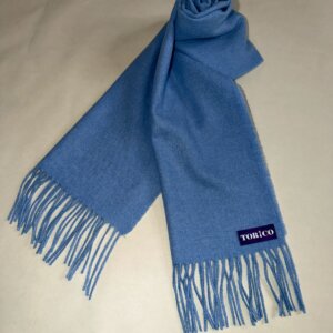 マフラー　カシミヤ無地 スカイブルー