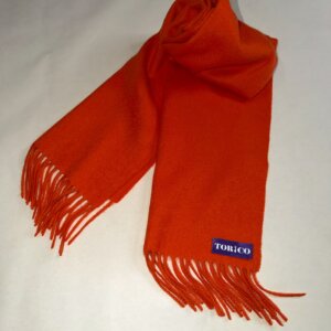 マフラー　カシミヤ無地 オレンジ