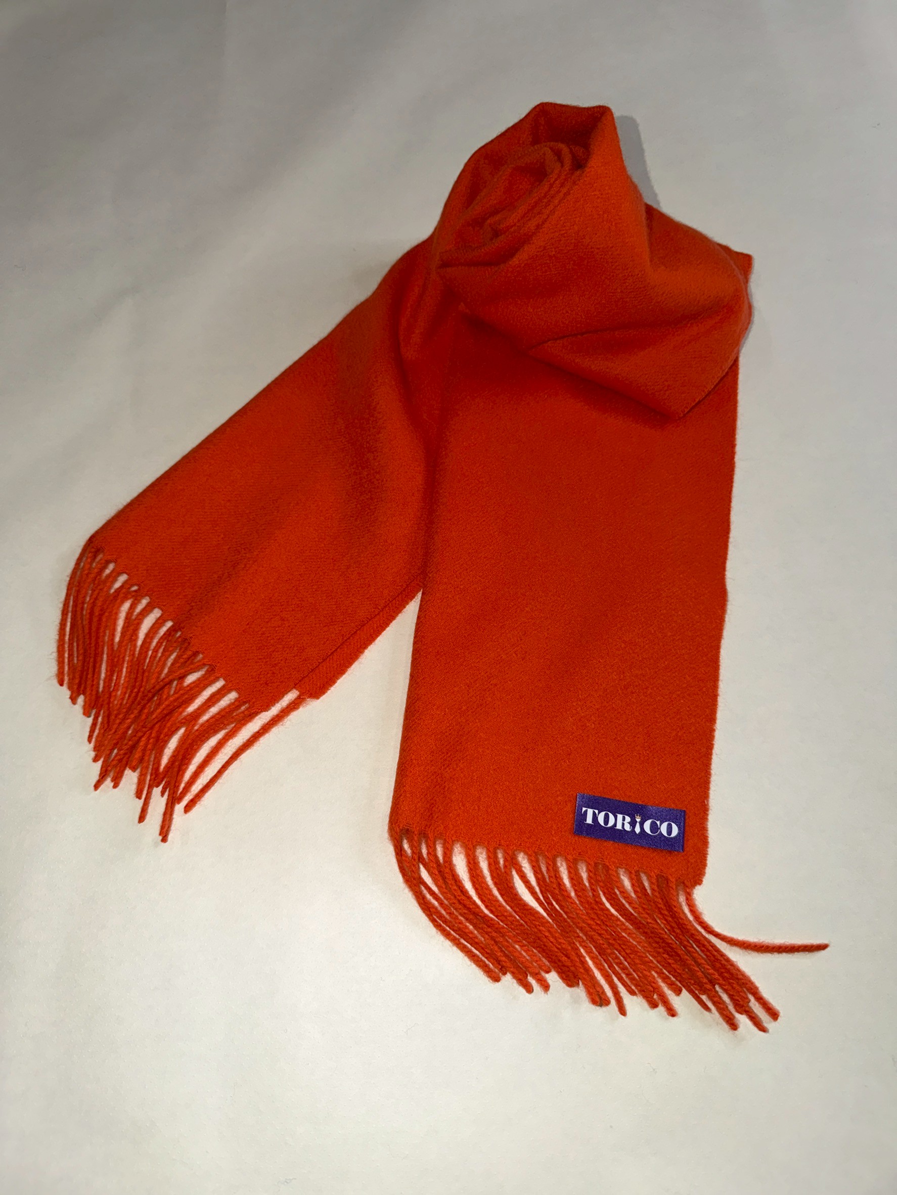 マフラー カシミヤ無地 オレンジ マフラー カシミヤ無地 オレンジ