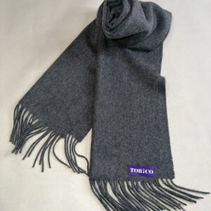 マフラー　カシミヤ無地 チャコールグレー